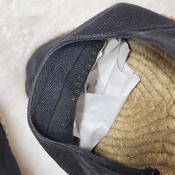 YSL Saint Laurent Mens Black Canvas Slip On Espadrille Size 45/ US 11 - Picture 13 of 16